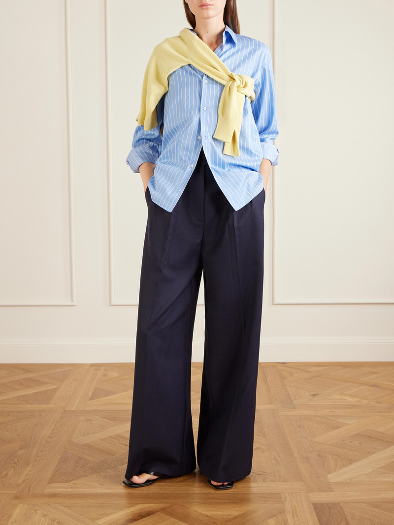 AURALEE Striped Cotton And Silk-blend Shirt outlook