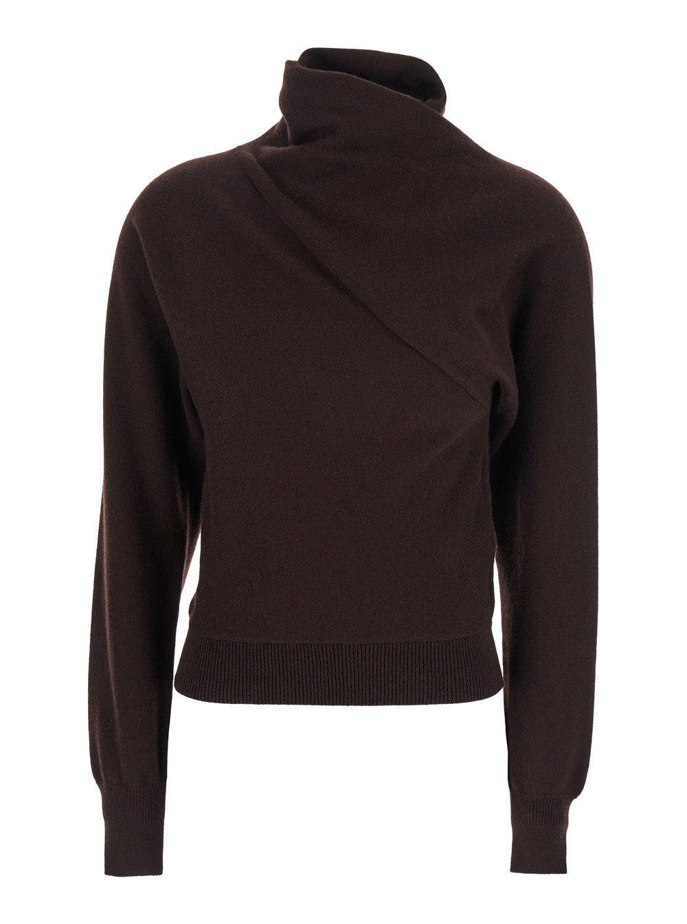 Tom Ford Women Brown Sweater With High Neck In Cashmere And Cotton Blend Woman - 1