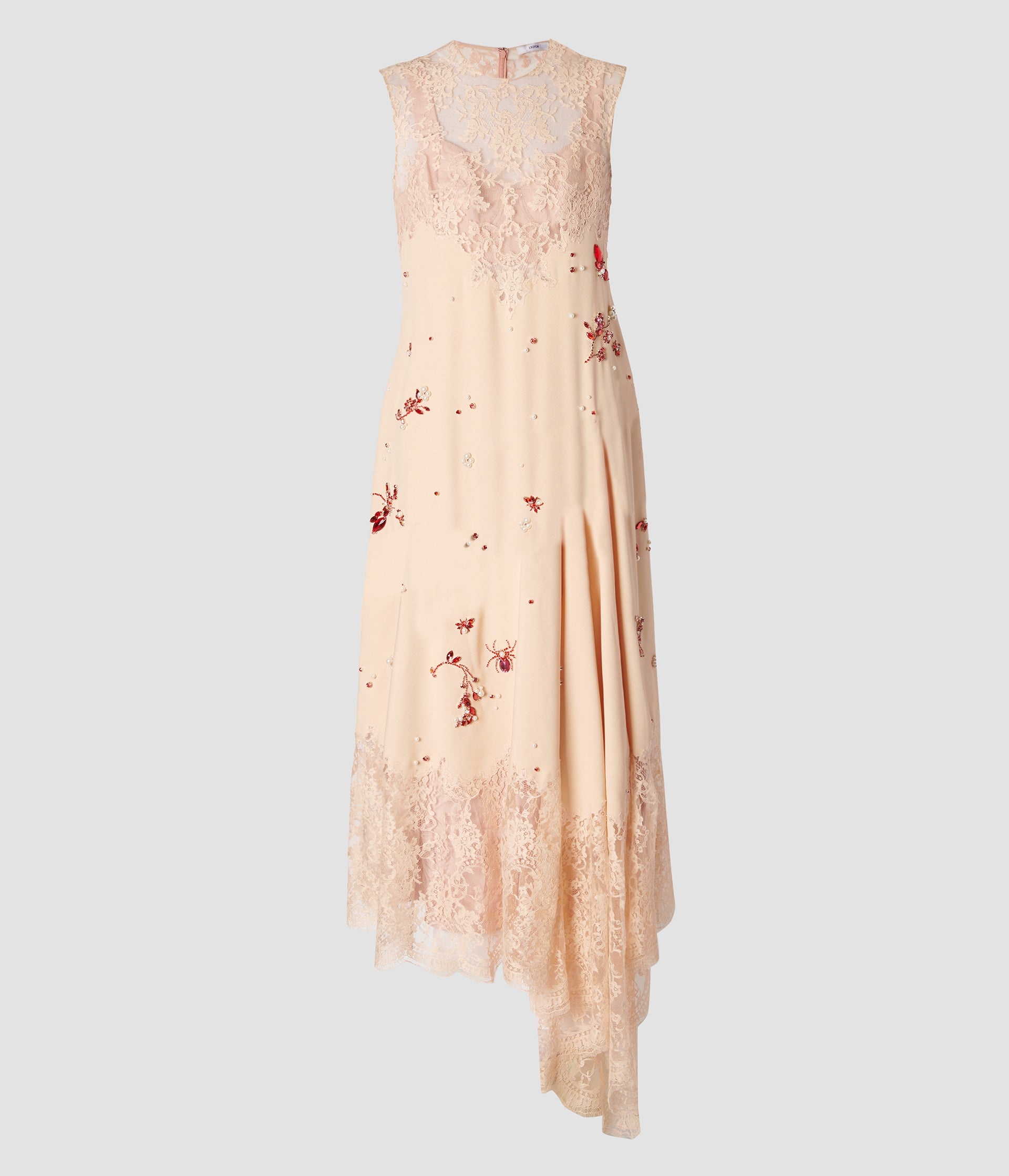 EMBROIDERED LACE SLIP DRESS - 1