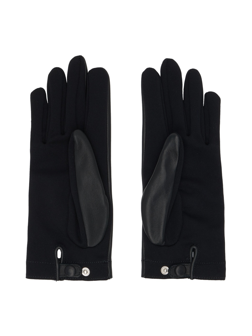 Black Paneled Gloves - 2