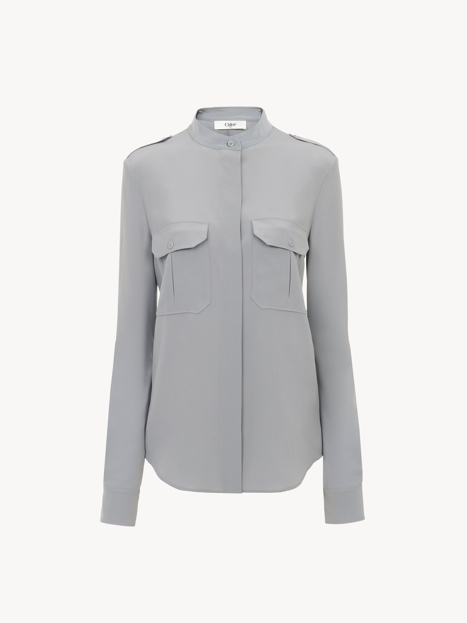 CLASSIC UTILITARIAN BLOUSE IN CRÊPE DE CHINE - 2