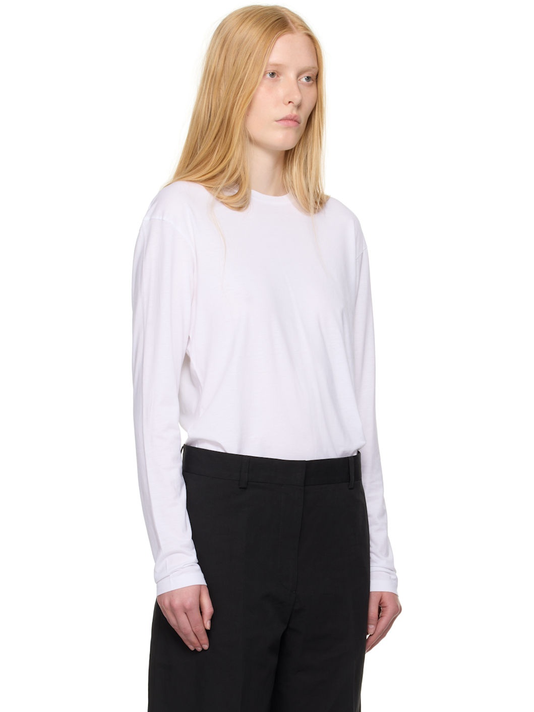 White Classic Long-Sleeve T-shirt - 2