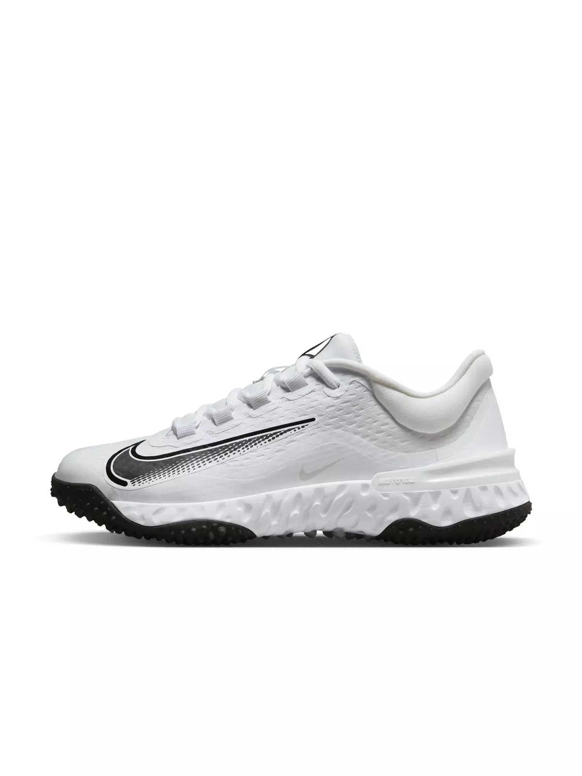 Alpha Huarache Elite 4 Turf "White/Black/Photon Dust" Women's Softball Shoe - 2