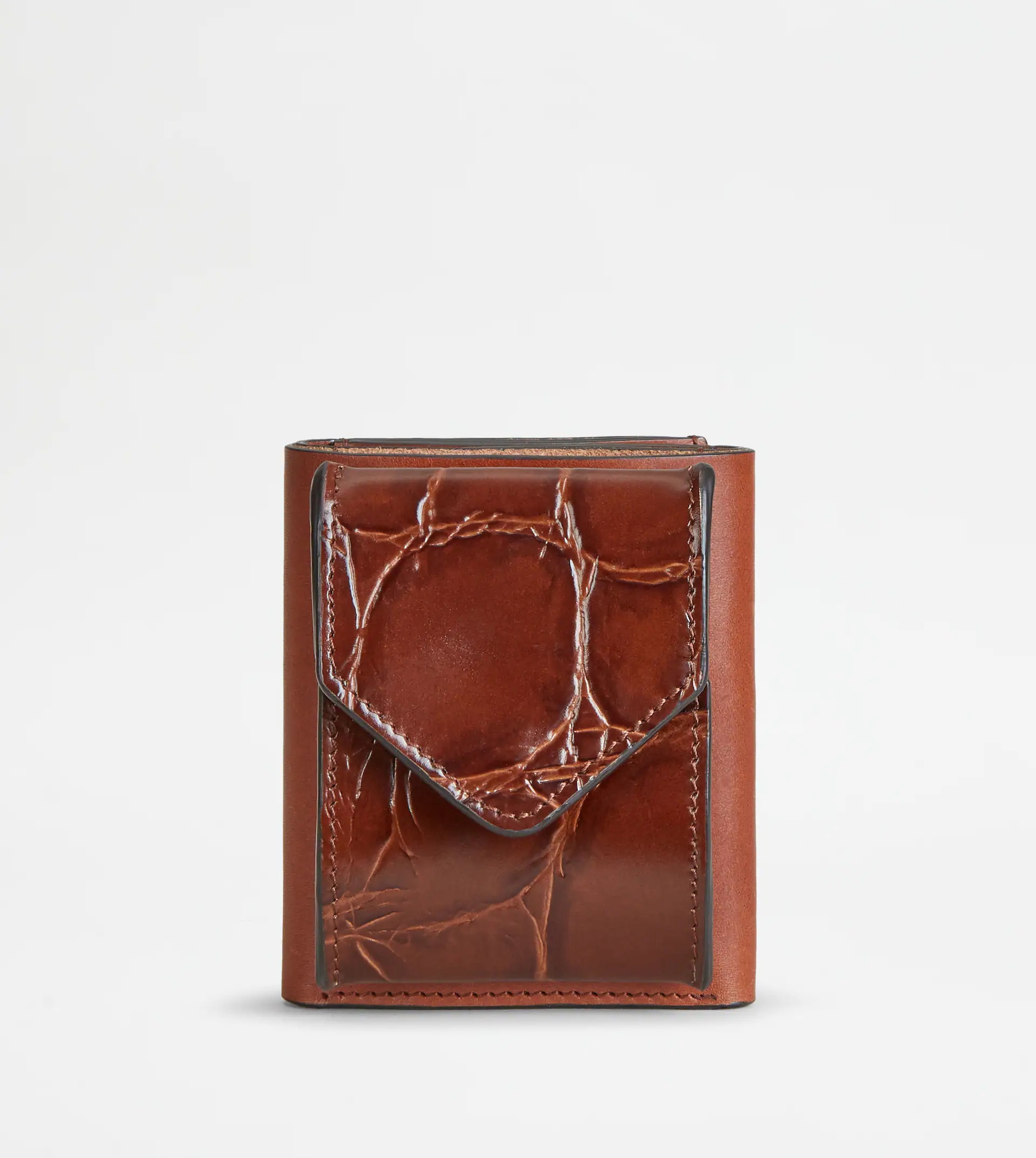 WALLET IN LEATHER - BROWN - 1