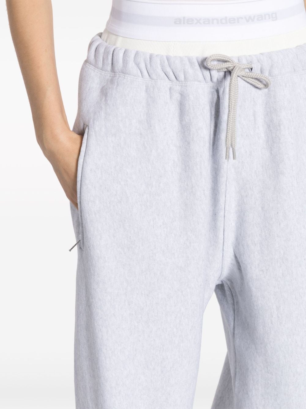 logo-waistband layered track pants - 5