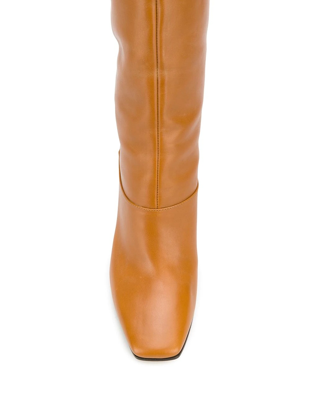 brown logo 100 knee-high boots - 4