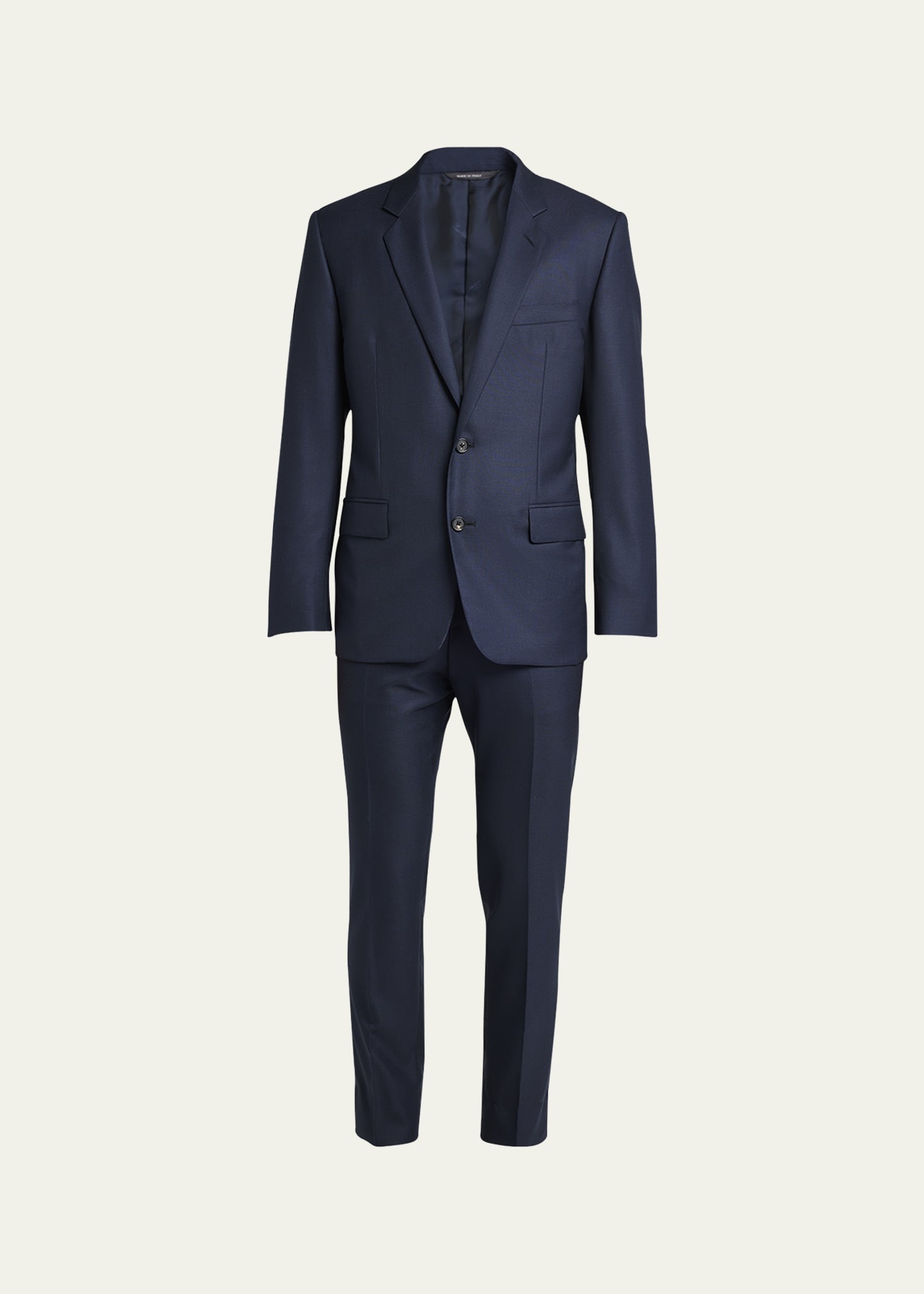 Men's Modern-Fit Wool Two-Button Suit - 1