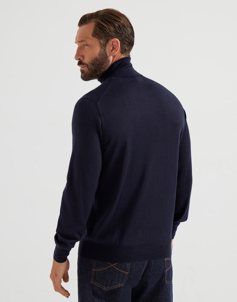 Brunello Cucinelli Cashmere and silk lightweight turtleneck sweater outlook
