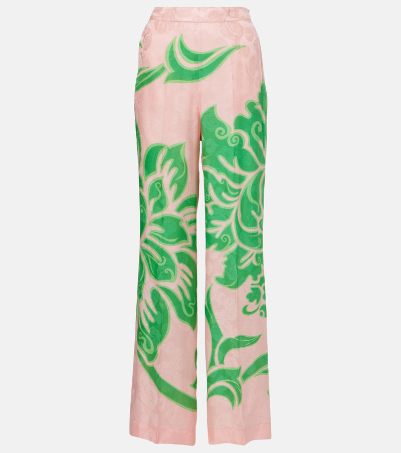 Printed straight pants - 1