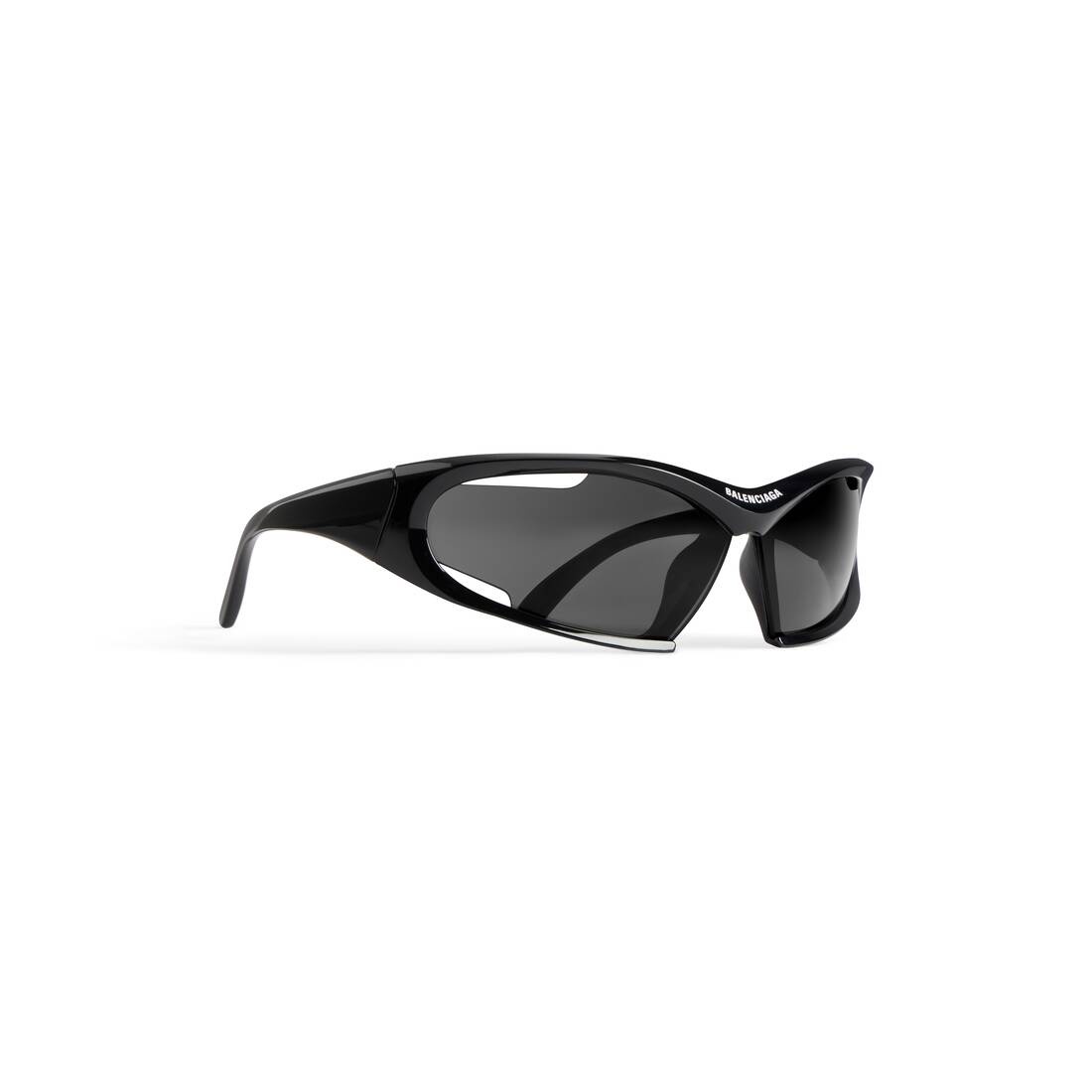 BALENCIAGA Dynamo Rectangle Sunglasses in Black | REVERSIBLE