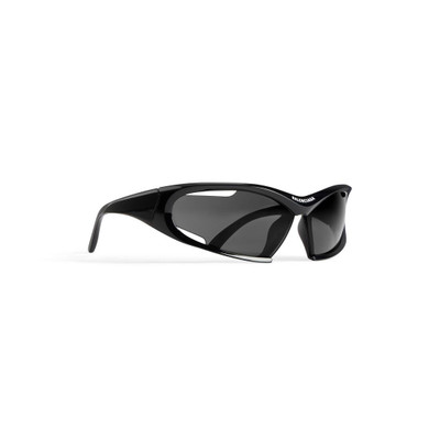 BALENCIAGA Dynamo Rectangle Sunglasses  in Black outlook