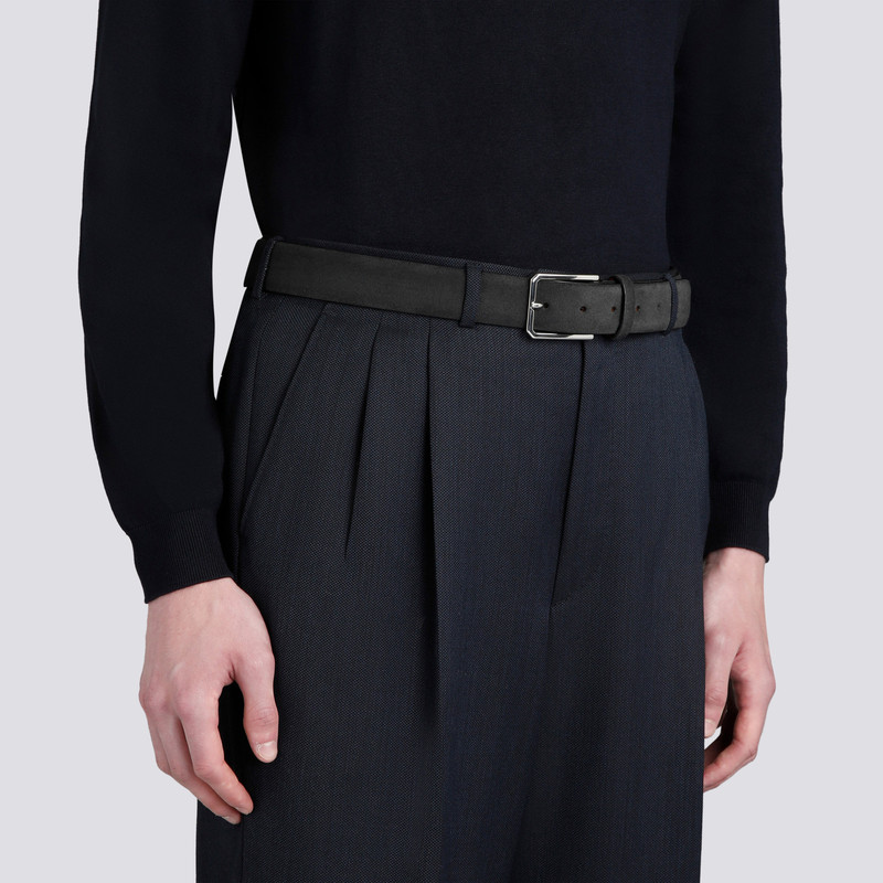 Santoni Men’s grey suede adjustable belt outlook