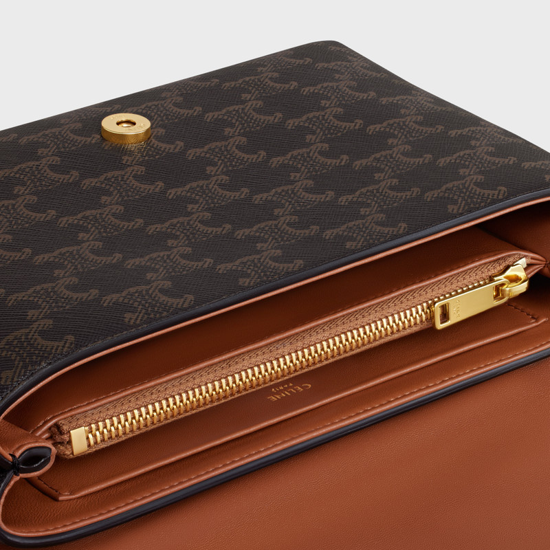 Medium Celine Victoire Bag in Triomphe Canvas 5