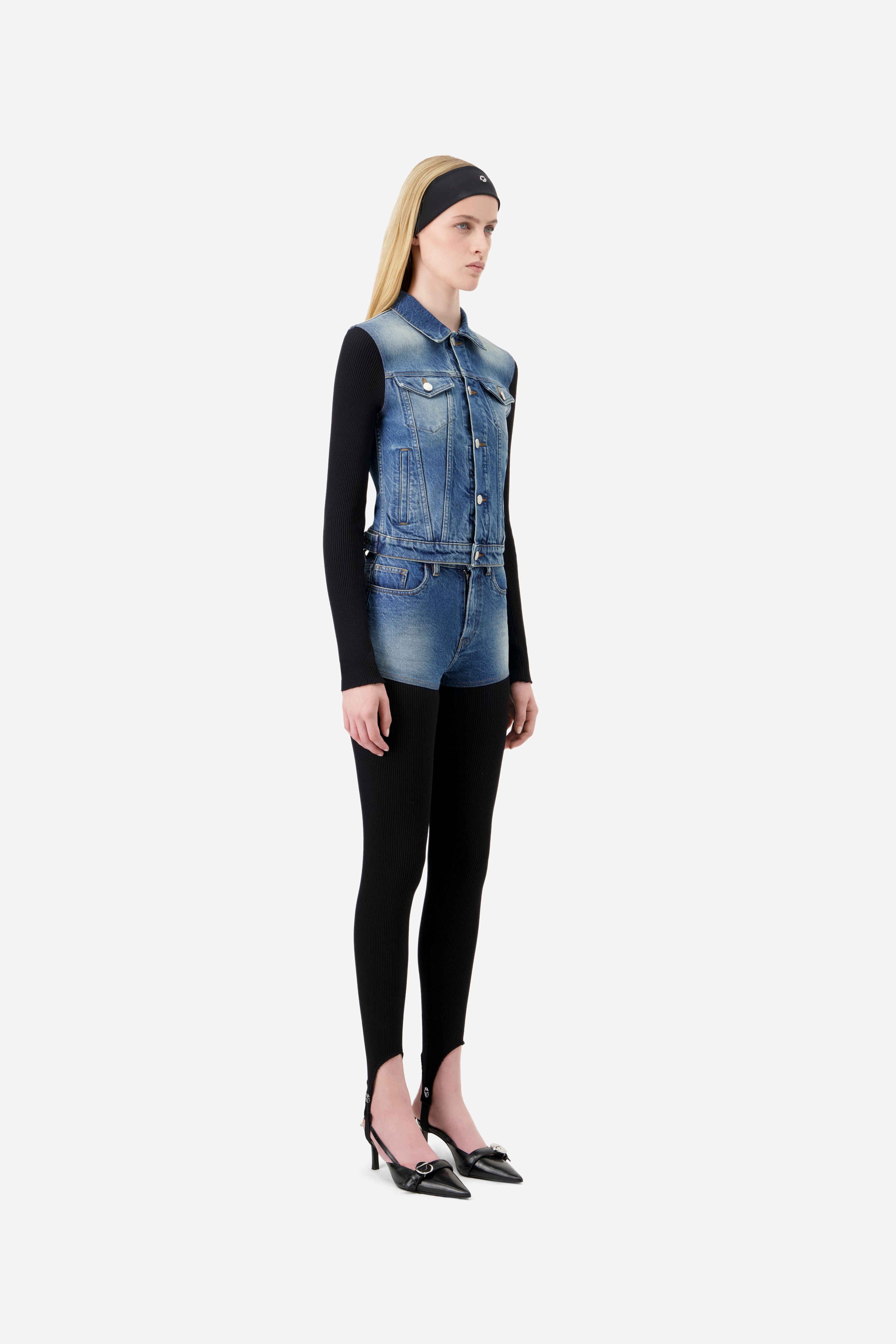 Hybrid Rib Denim Pants - 3