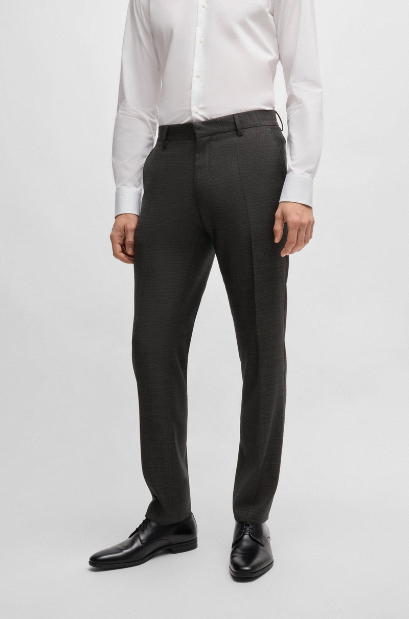 SLIM-FIT SUIT IN MICRO-PATTERNED STRETCH WOOL 6