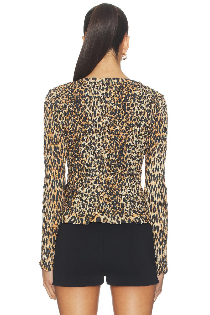 DAMSON MADDER. Elliana Smocked Cardi outlook