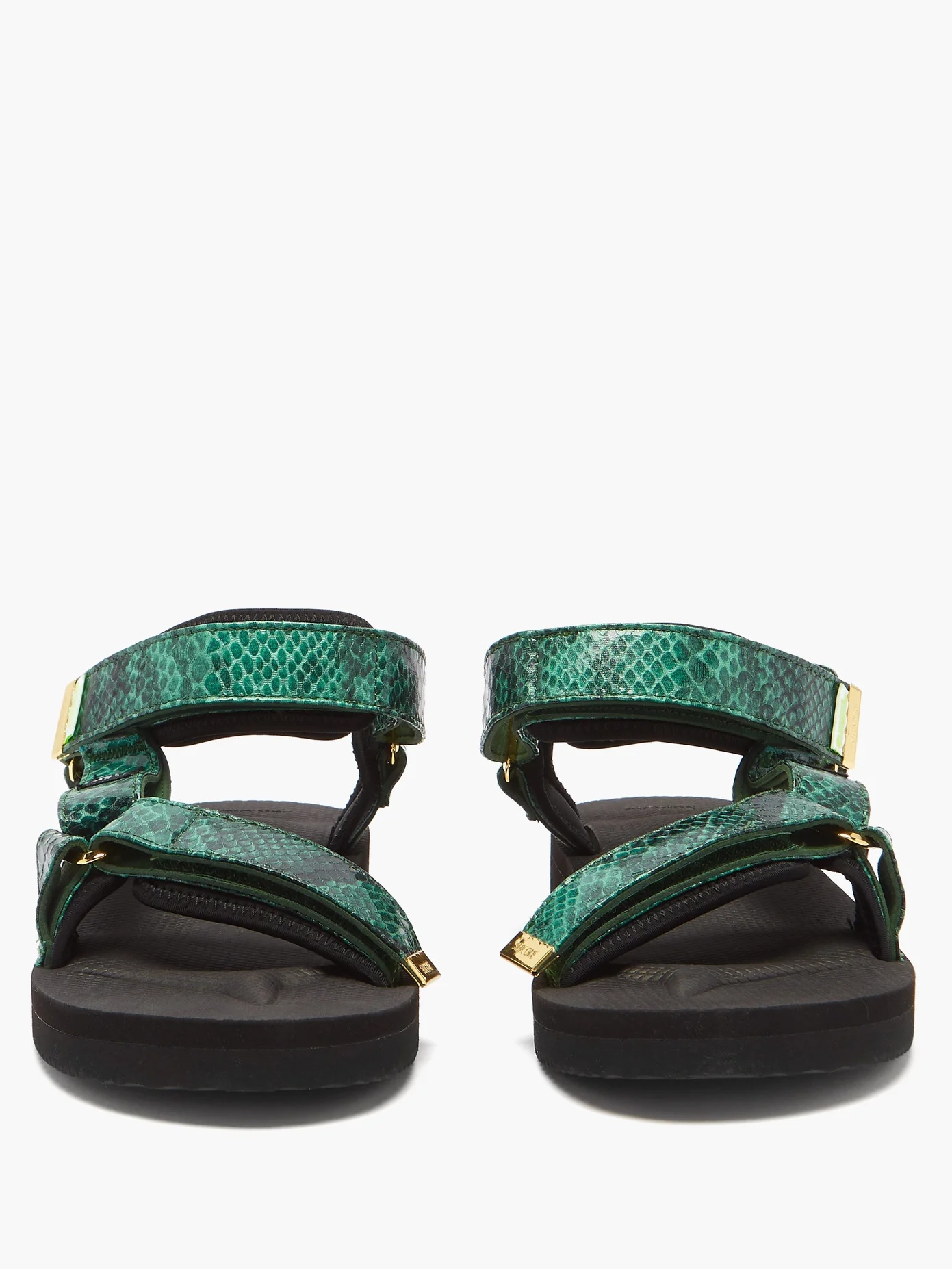 DEPA-V2 snake-effect velcro-strap sandals - 5