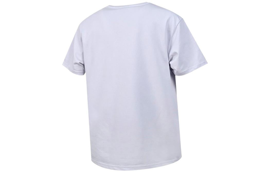 New Balance Logo Embroidered Knit Sports Round Neck Short Sleeve Couple Style Purple AMT21548-LIA - 2