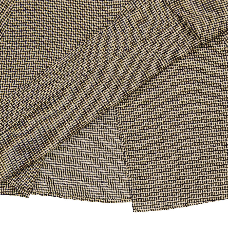 Chloe Ladies Beige Houndstooth Check Draped Skirt, Brand - 7