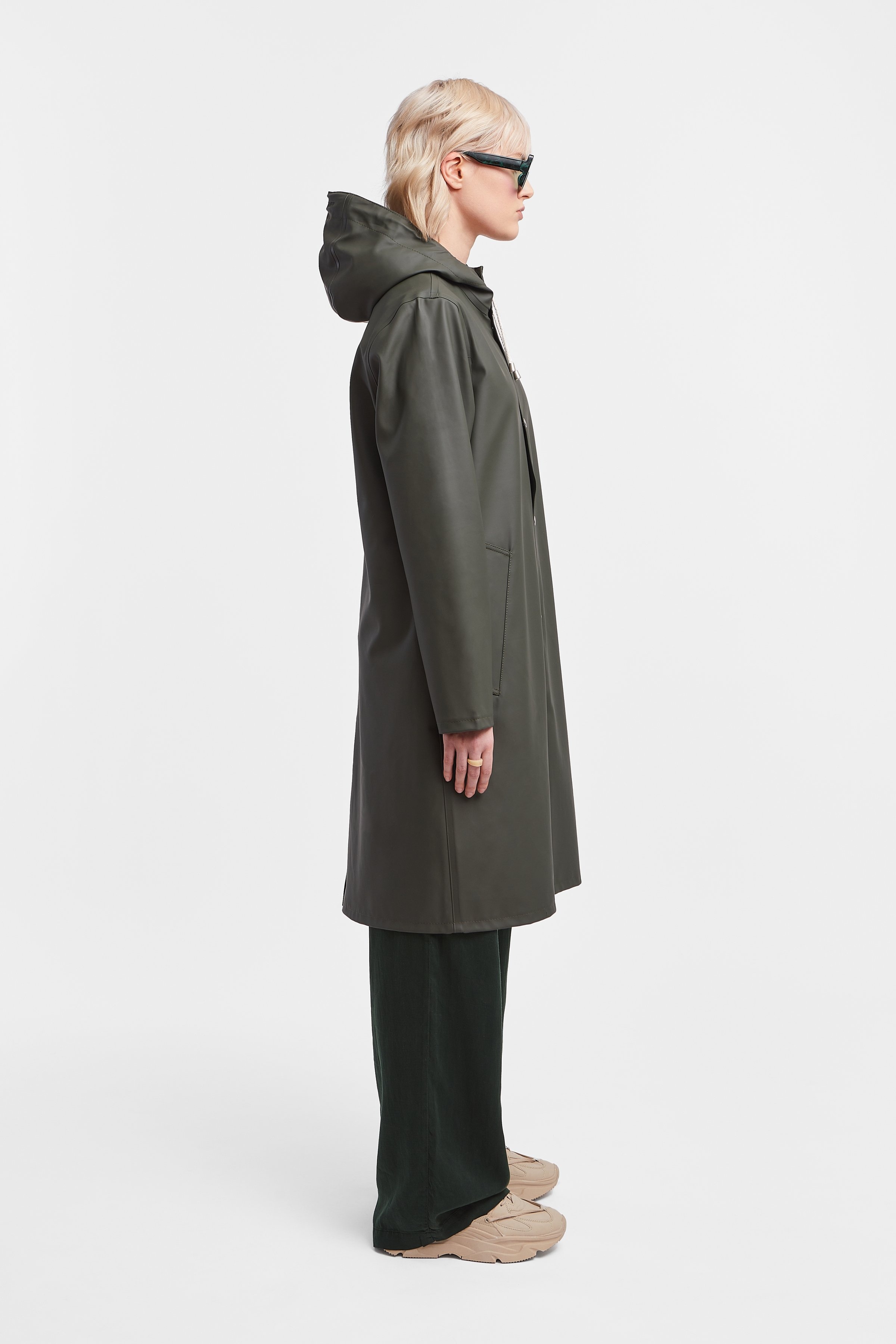 Stockholm Long Raincoat Green - 16