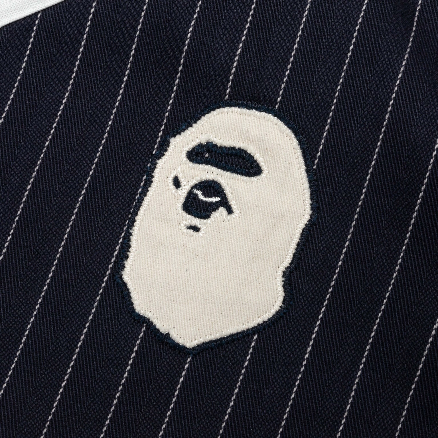 A BATHING APE BASEBALL SHIRT - NAVY - 4