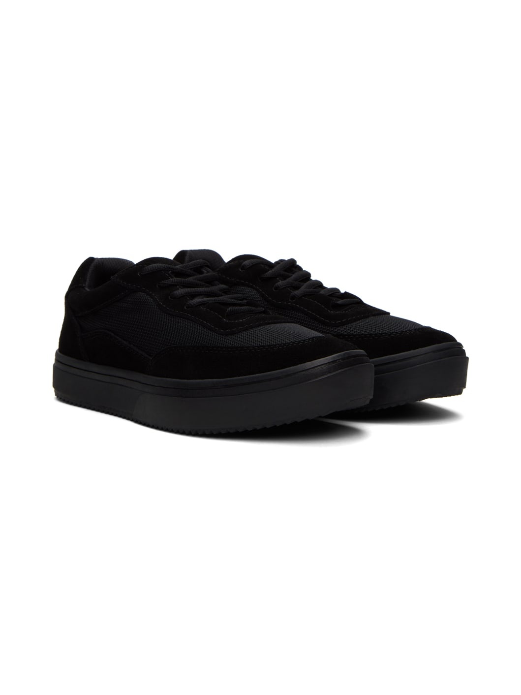 Black Suede & Mesh Sneakers - 4