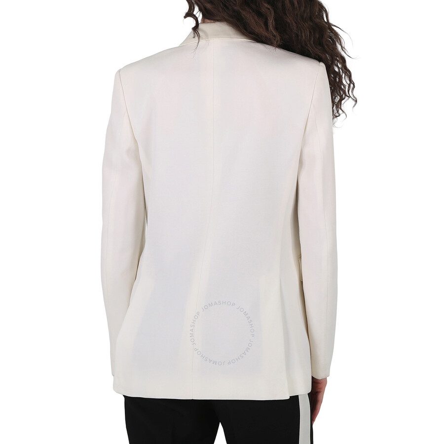 Open Box - Burberry Ladies Natural White Caratown Single-Breasted Blazer, Brand Size 2 (US Size 0) - 3