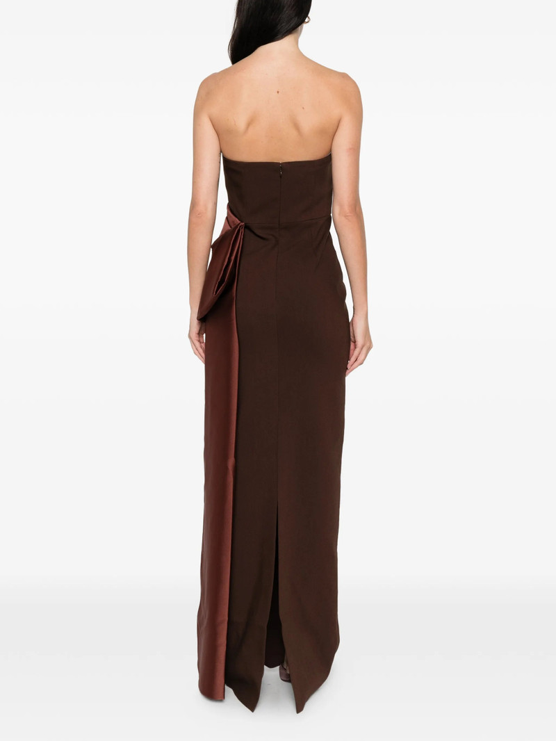 ROLAND MOURET Roland Mouret Strapless Tie Detail Maxi Dress outlook