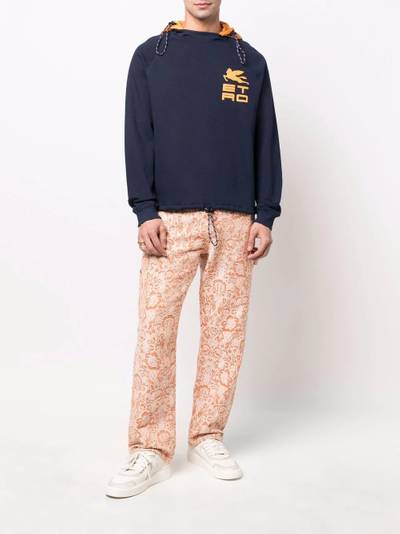 Etro Pegaso logo-print hoodie outlook