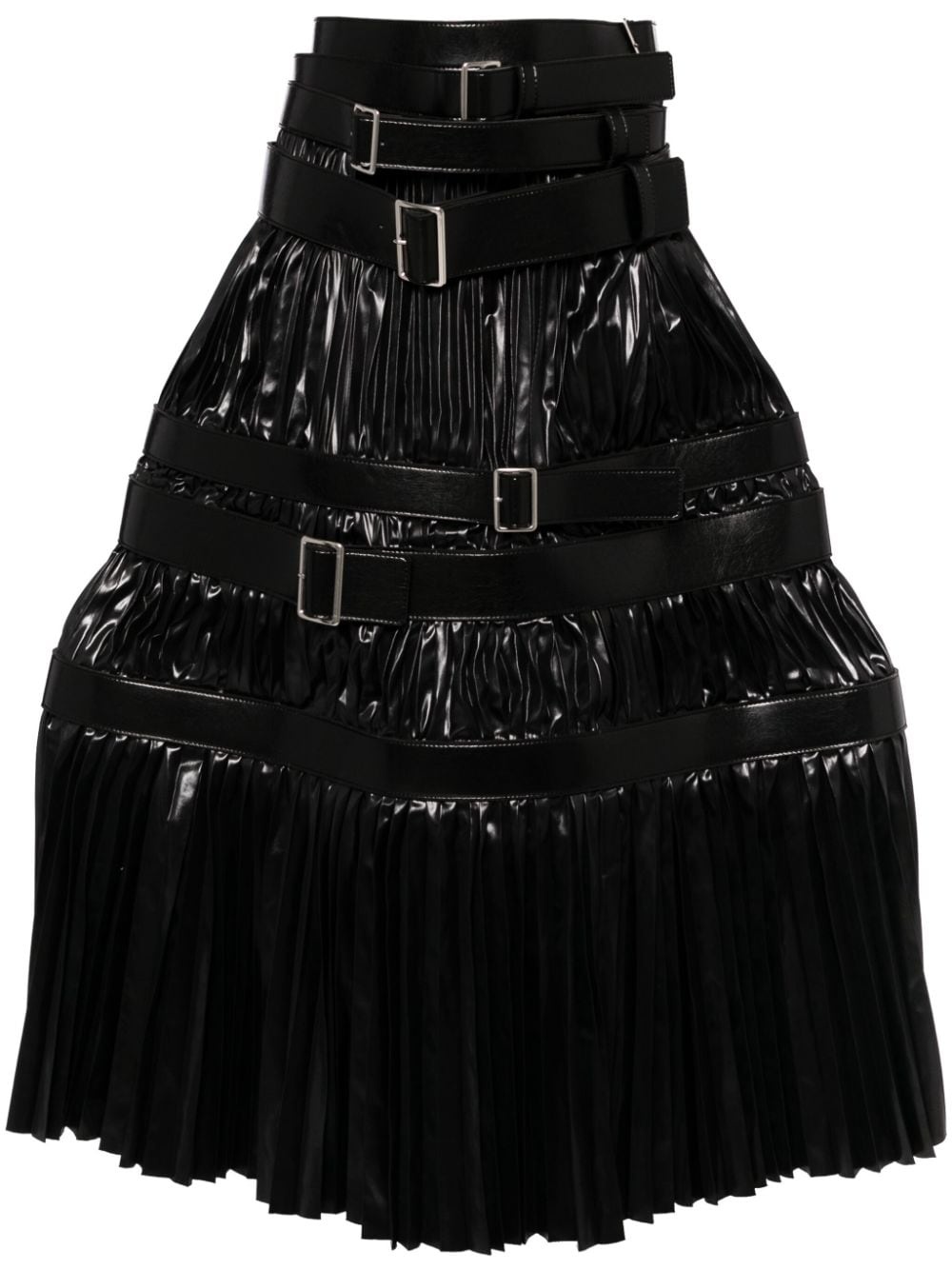 tiered belted skirt - 1