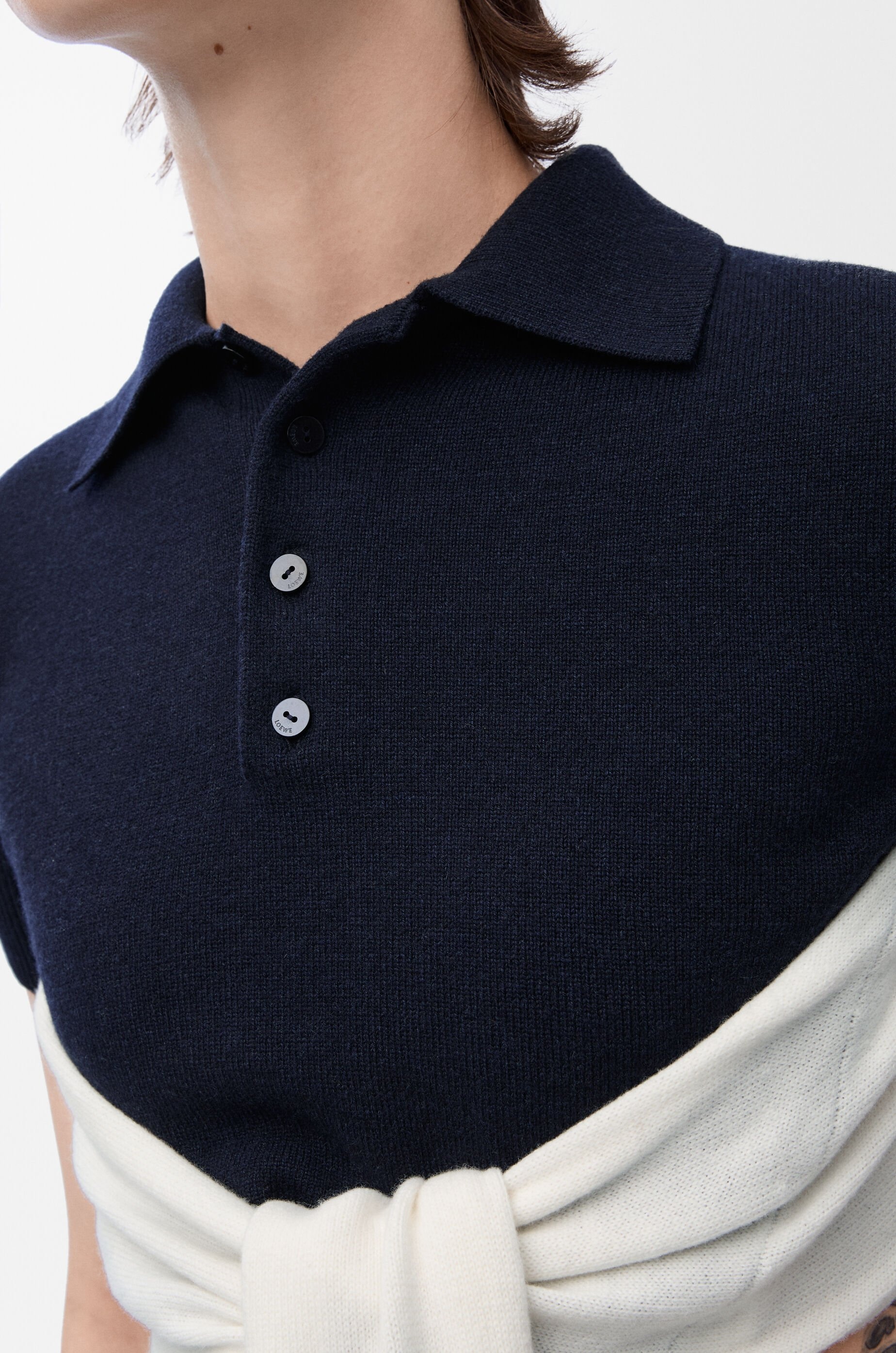Polo sweater in wool and cashmere - 4
