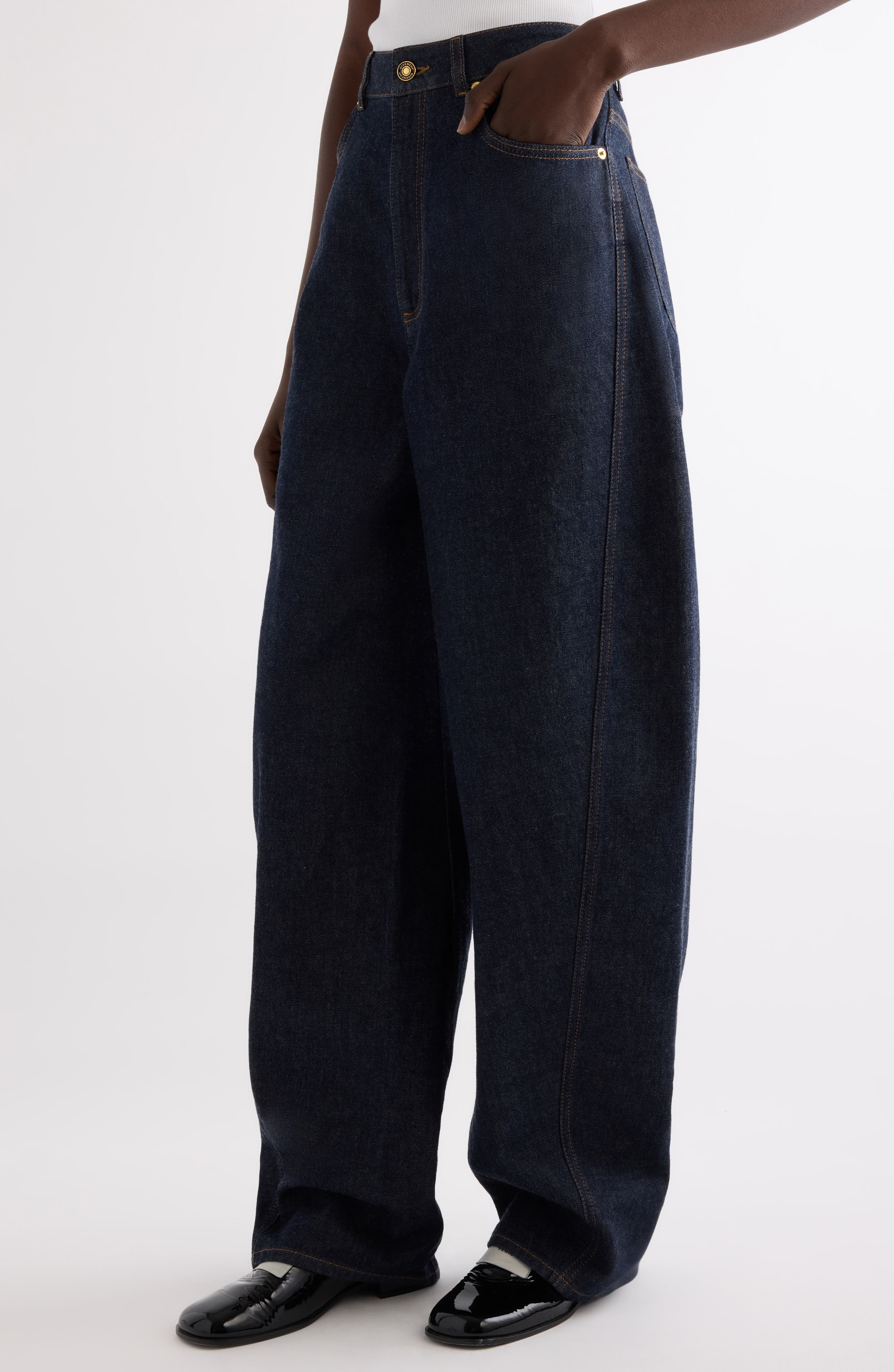 Givenchy Coccon Denim Trousers in Dark Blue at Nordstrom - 5