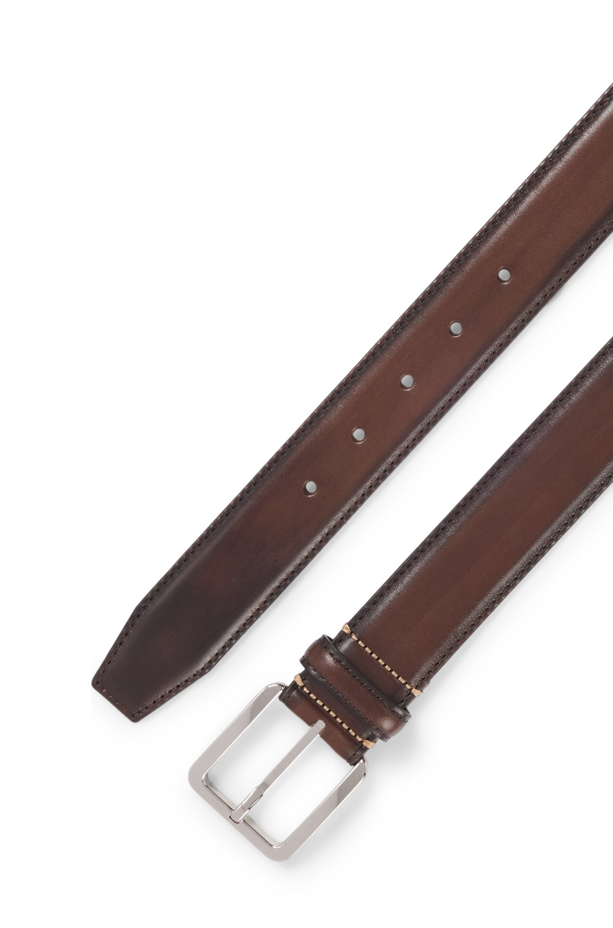 ITALIAN-LEATHER HOLDALL WITH CONTRAST STITCHING - 3