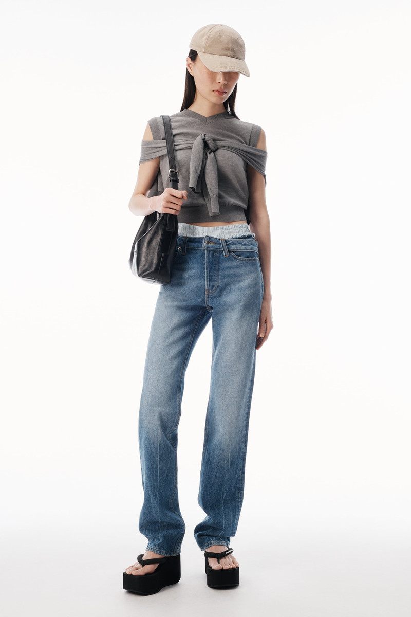 Alexander Wang BOXER DROP WAISTBAND SLIM JEAN outlook