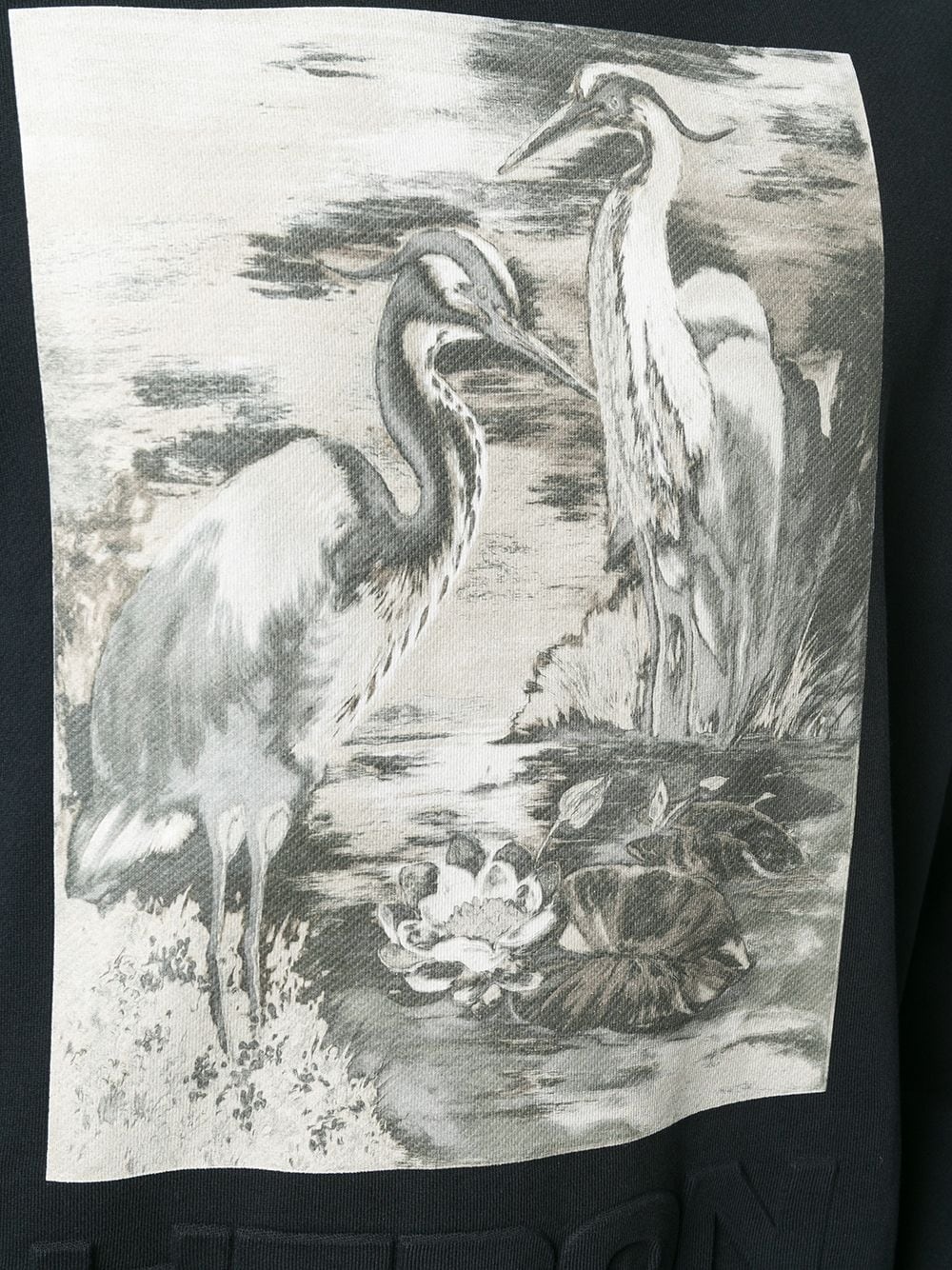 Heron print hoodie - 5