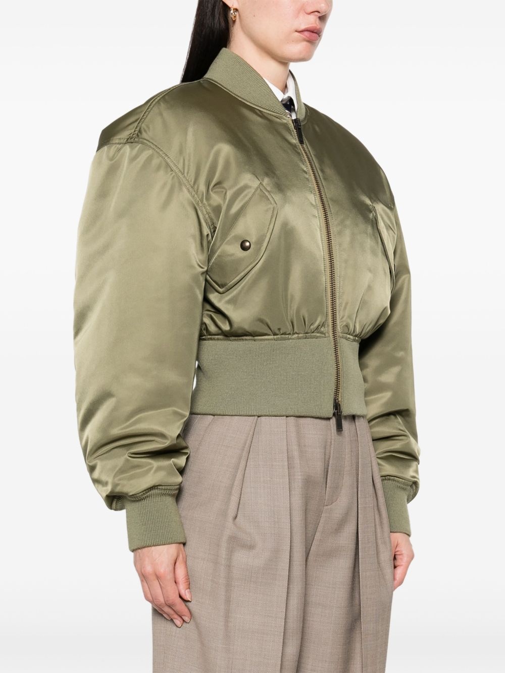 cropped bomber jacket - 3