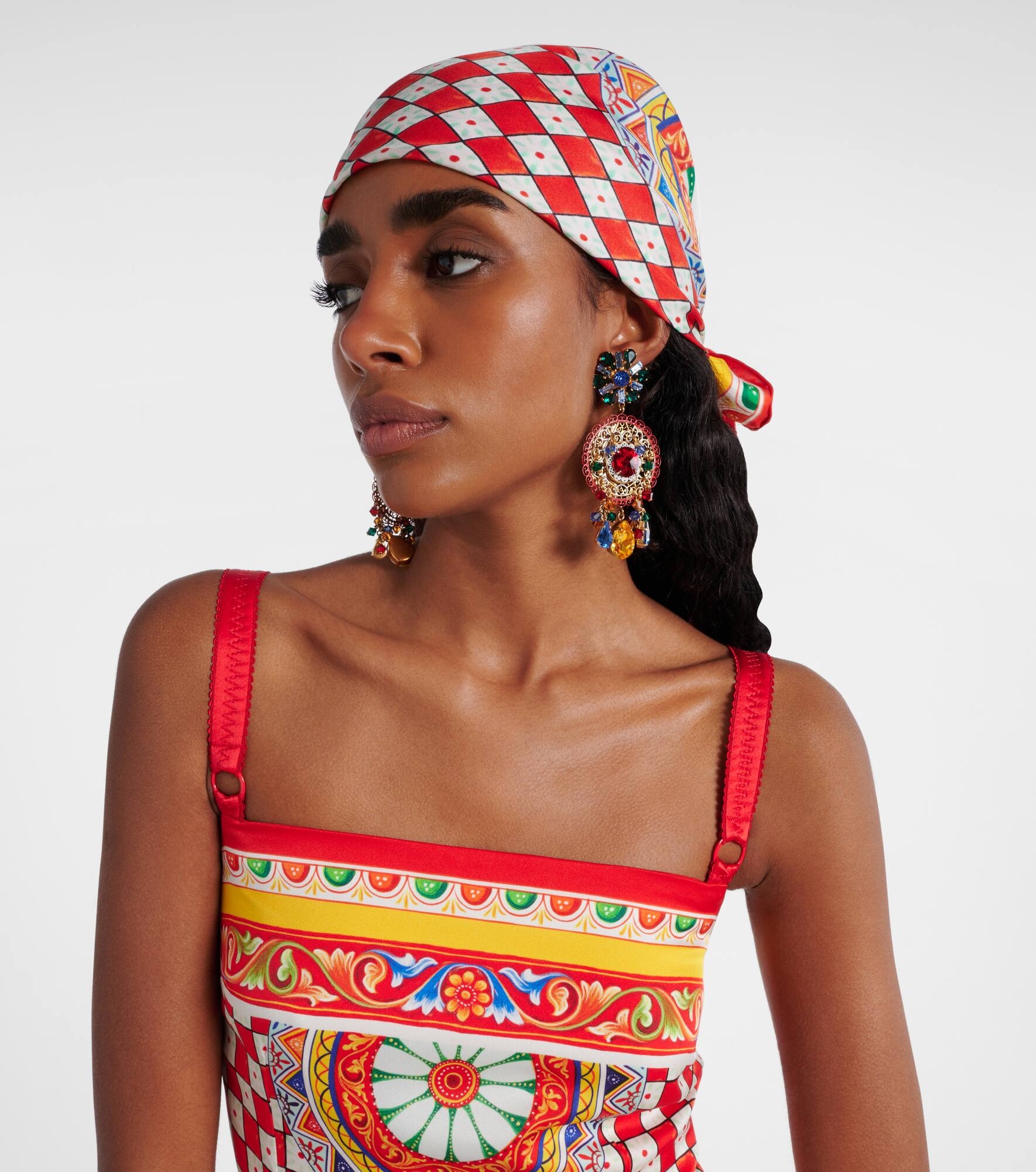 Printed silk twill scarf - 3