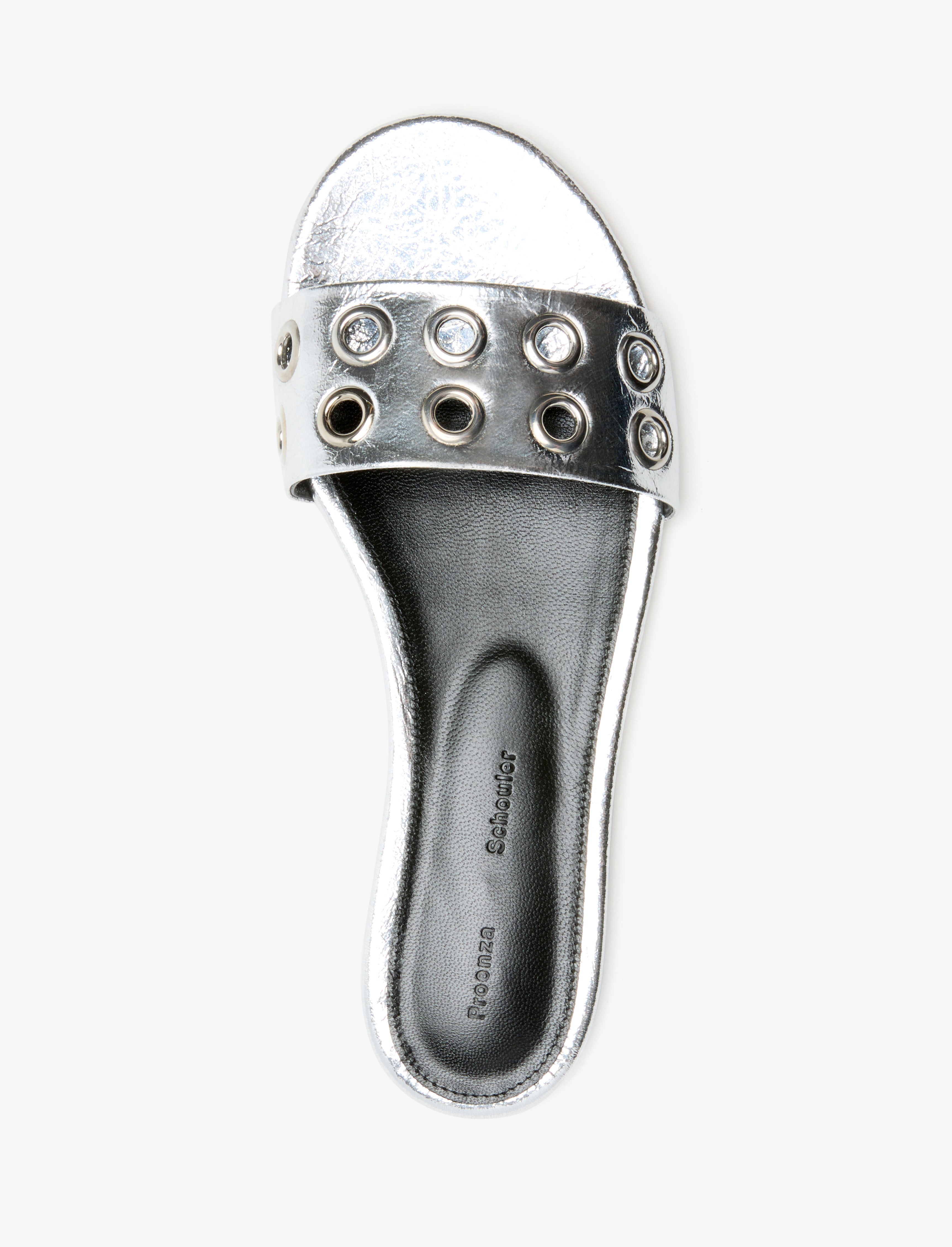 Grommet Slides in Crinkled Metallic - 4