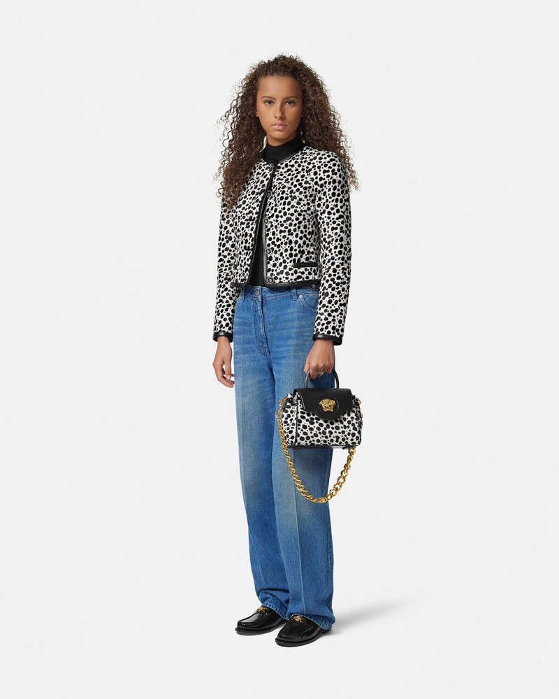 VERSACE Dalmatian Pony-Effect Fitted Raglan Jacket outlook