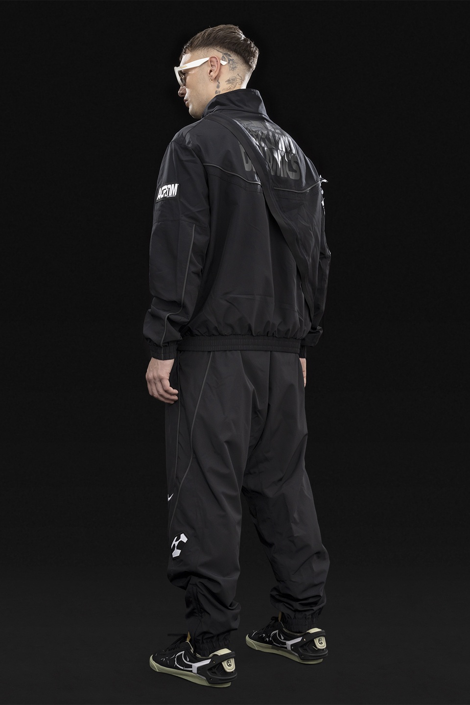 GGG-P2-011 Nike® Acronym® Track Pant Woven Black/Black/White/Black - 10