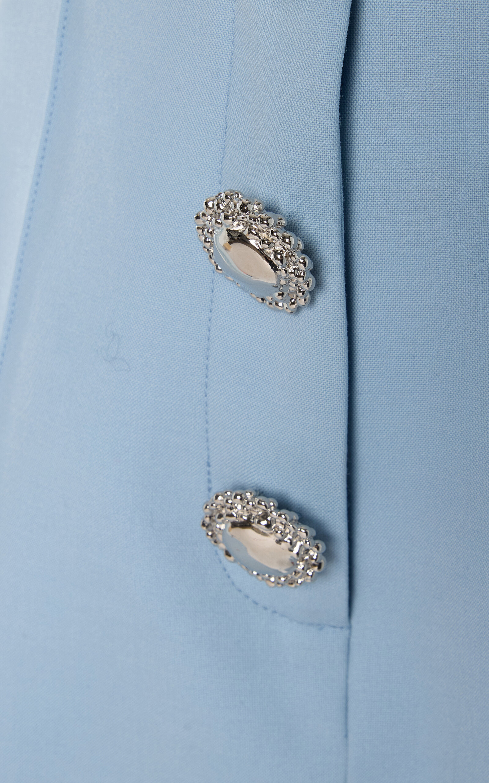 Button-Detailed Wool Straight-Leg Pants light blue - 4