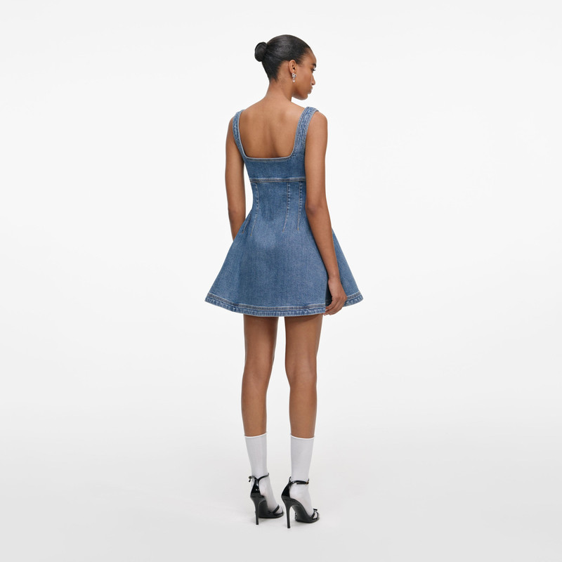 self-portrait Denim Mini Dress outlook