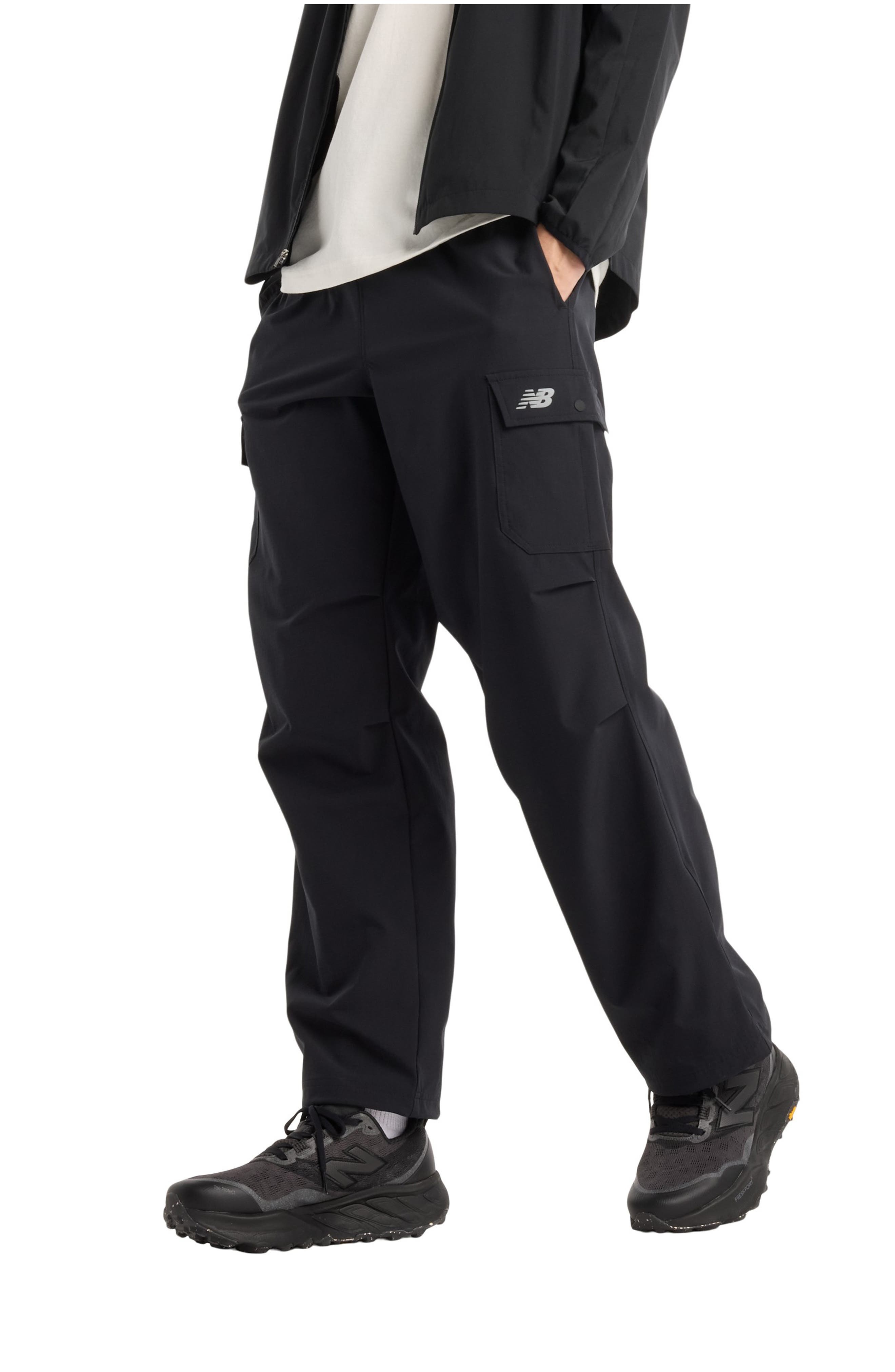 New Balance Water Resistant Stretch Ripstop Cargo Pants in Black at Nordstrom - 6
