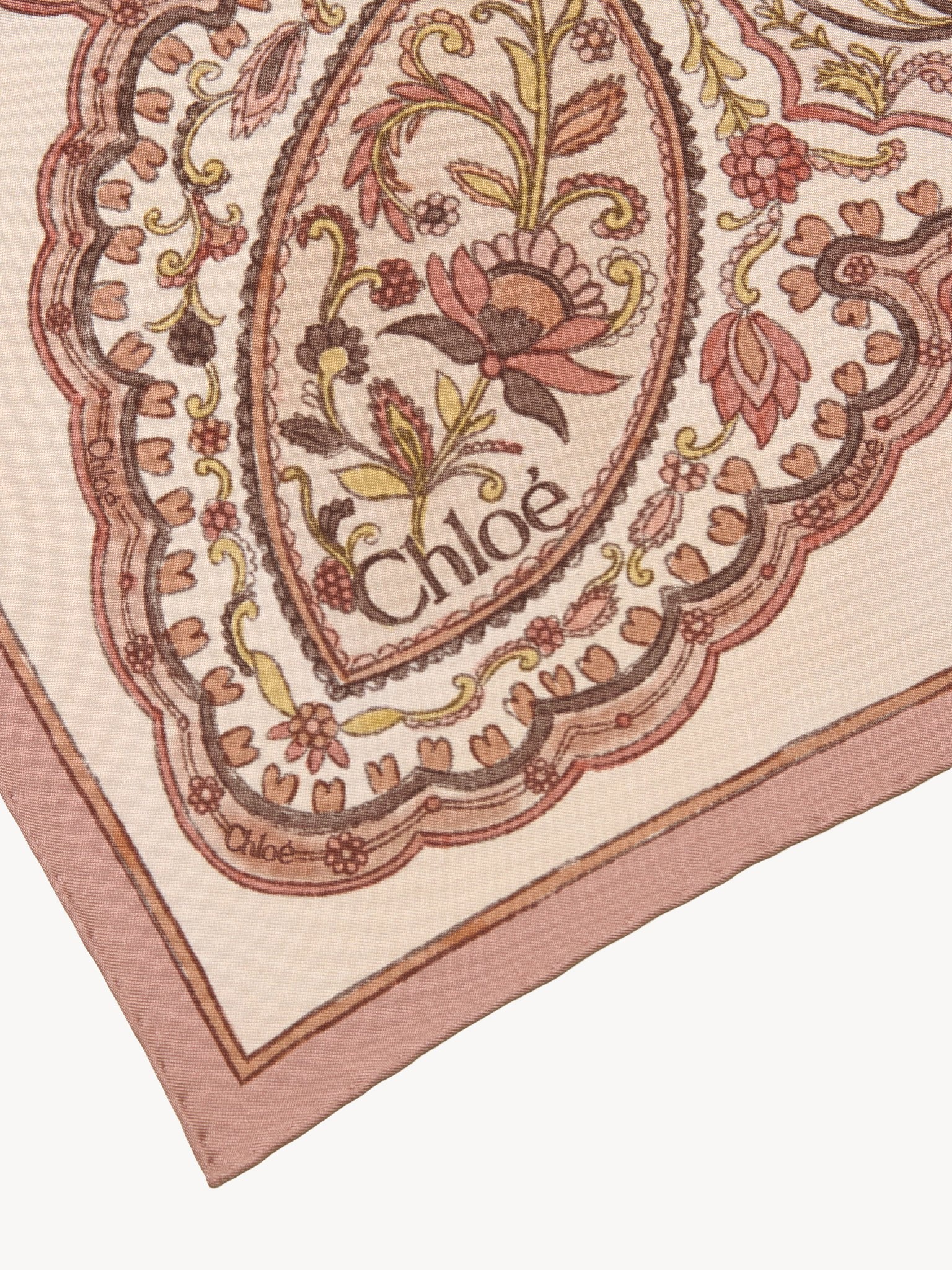 THE CHLOÉ PAISLEY SQUARE SCARF IN SILK TWILL - 3