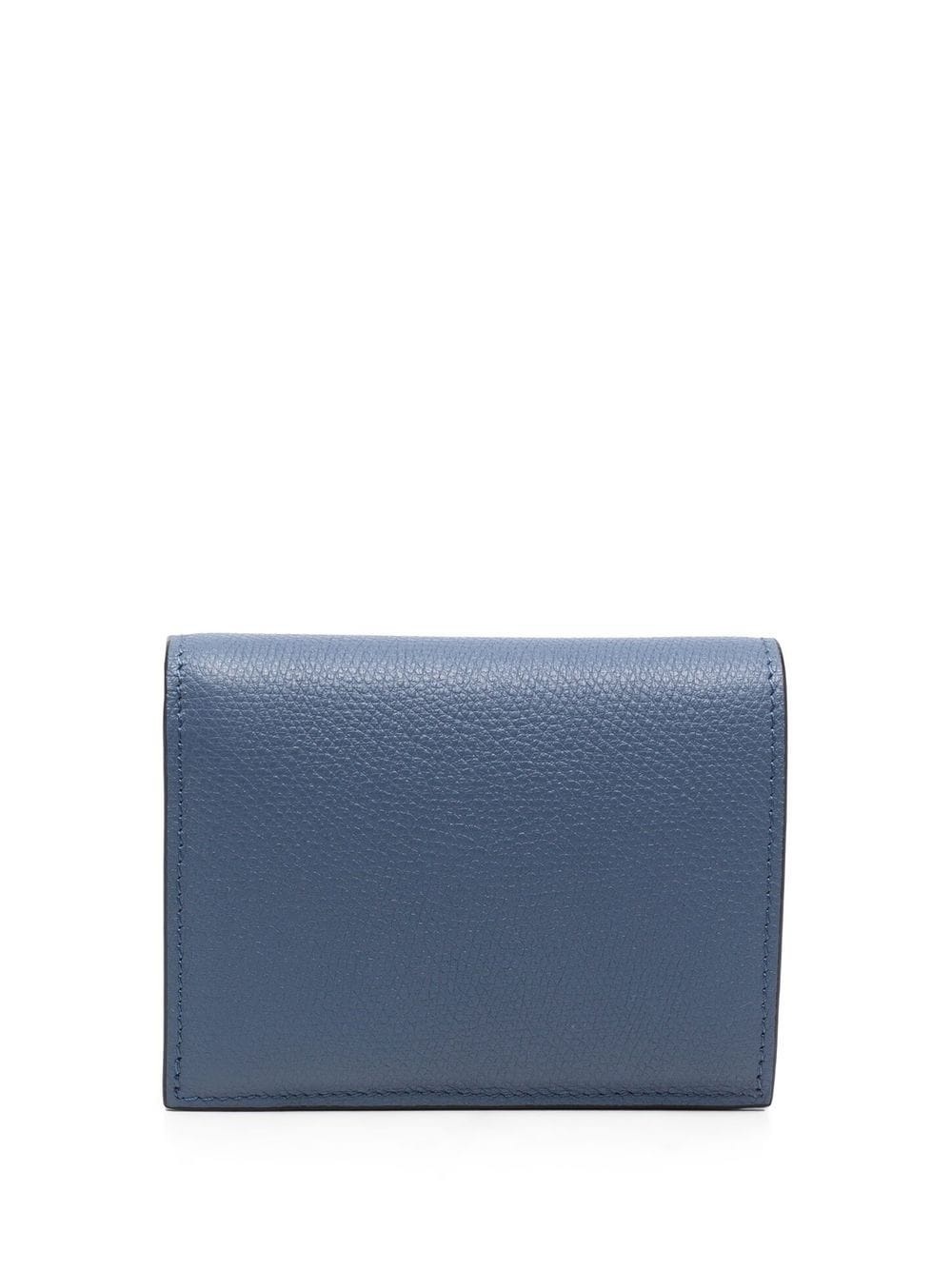 V-logo pebbled wallet - 2