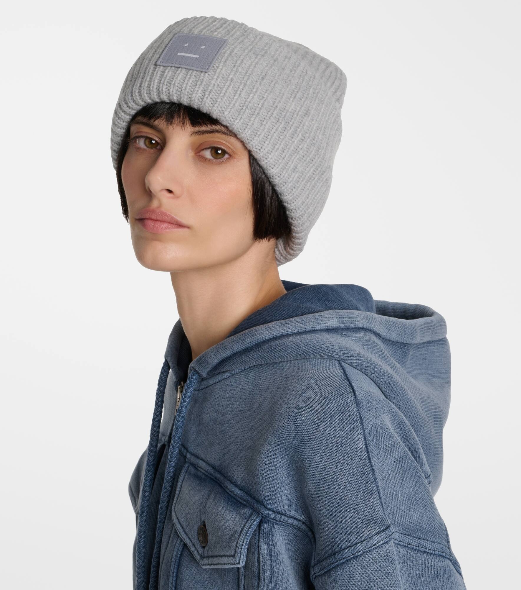 Pansy ribbed-knit wool beanie - 2