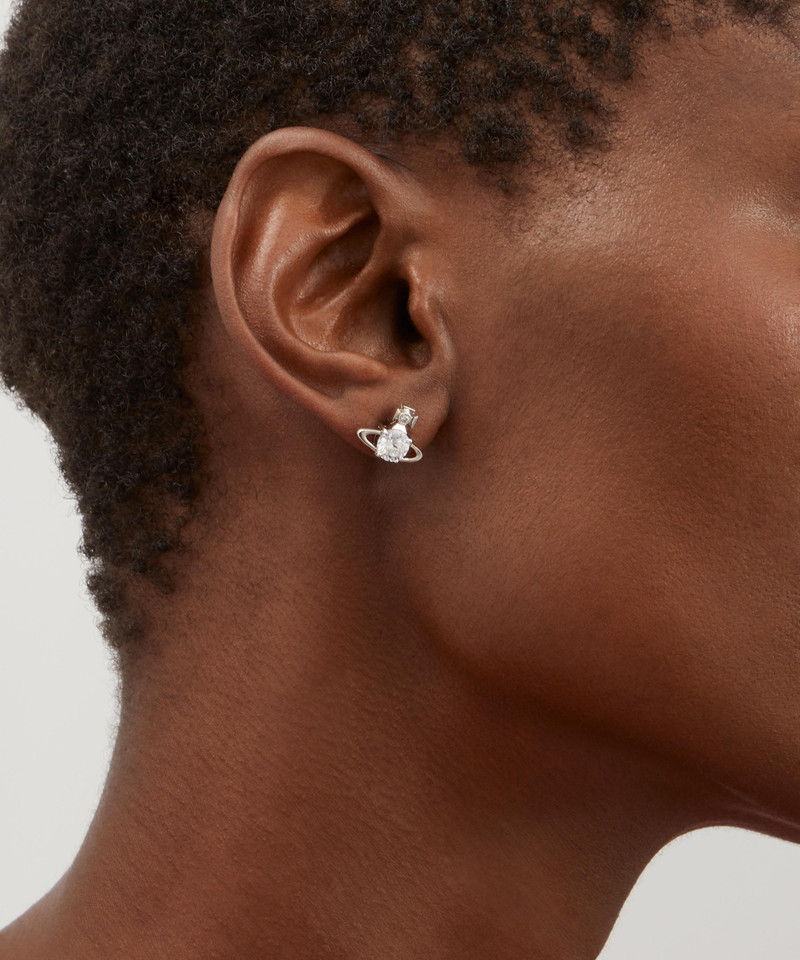Vivienne Westwood Silver-Tone Reina Stud Earrings outlook