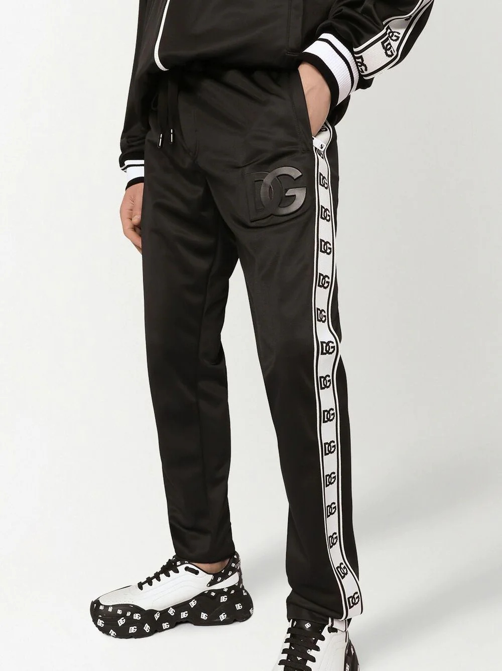 logo-tape track trousers - 5