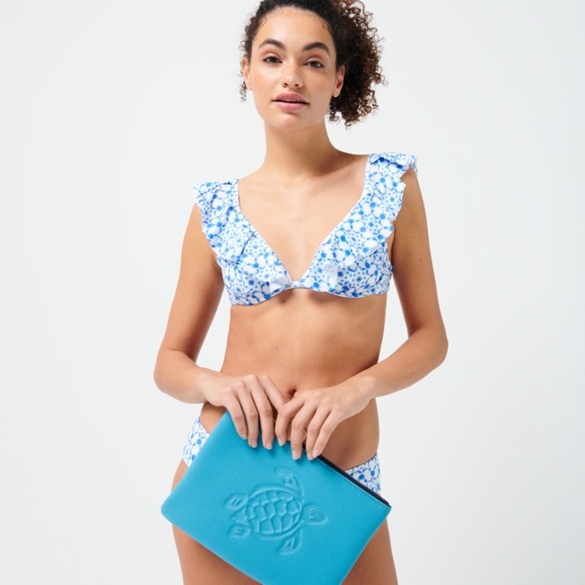 Women Ruffle Bikini Top Ikat Medusa - 6