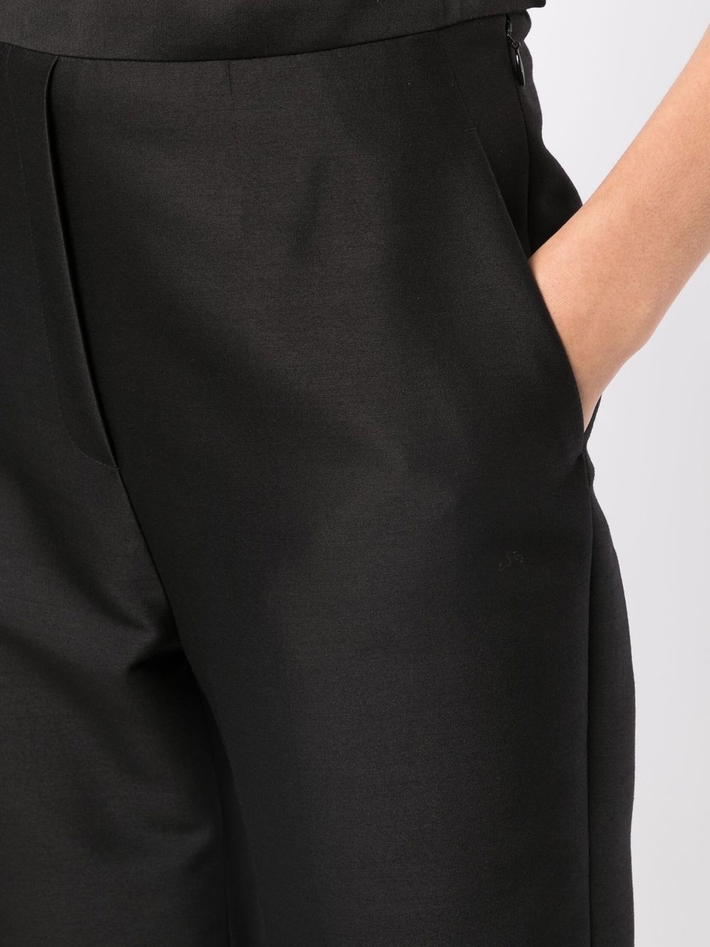 satin-finish two-pocket slim-cut trousers - 5